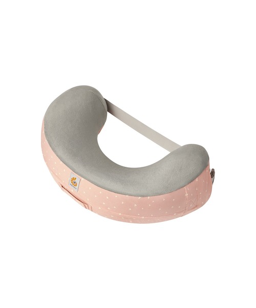 Ergobaby（エルゴベビー）の「ナチュラルカーブ・ナーシングピロー/ハートローズ/ベルト付き（授乳ケープ/授乳クッション・キッズ・ライトピンク・ONE SIZE）」の2枚目の写真