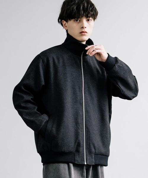 ツイードスタンドネックブルゾン Rocky Monroe（ロッキーモンロー）の「オーバーサイズツイード