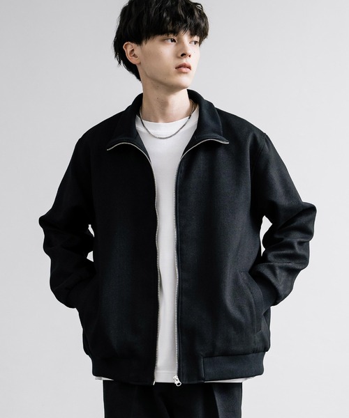 【セール】オーバーサイズツイードスタンドネックリブブルゾン（ブルゾン）｜Rocky Monroe（ロッキーモンロー）