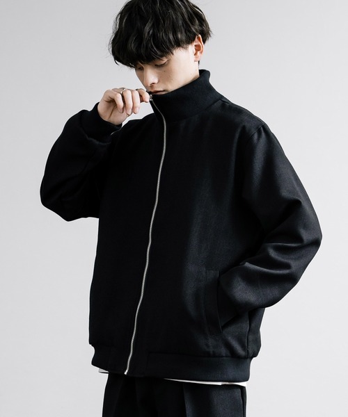 【セール】オーバーサイズツイードスタンドネックリブブルゾン（ブルゾン）｜Rocky Monroe（ロッキーモンロー）