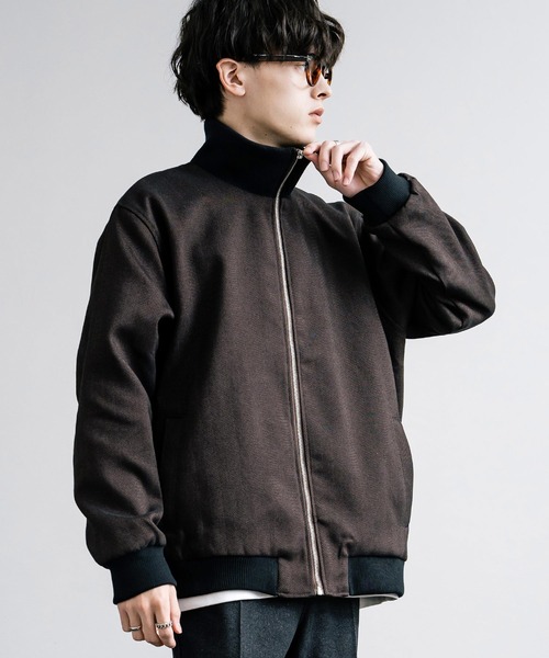 【セール】オーバーサイズツイードスタンドネックリブブルゾン（ブルゾン）｜Rocky Monroe（ロッキーモンロー）