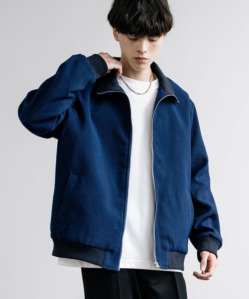 【セール】オーバーサイズツイードスタンドネックリブブルゾン（ブルゾン）｜Rocky Monroe（ロッキーモンロー）