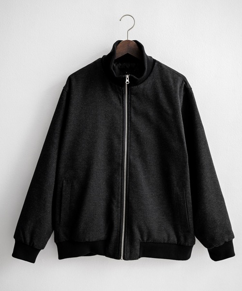 【セール】オーバーサイズツイードスタンドネックリブブルゾン（ブルゾン）｜Rocky Monroe（ロッキーモンロー）