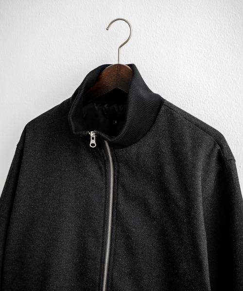 【セール】オーバーサイズツイードスタンドネックリブブルゾン（ブルゾン）｜Rocky Monroe（ロッキーモンロー）