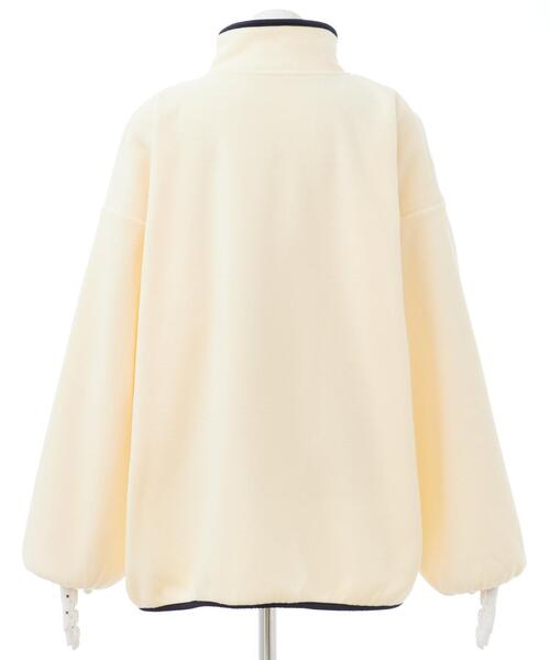 INGNI（イング）の「ハーフボタンフリースチュニック（その他トップス・レディース・ブルー/ホワイト系その他5/オレンジ/アイボリー系8・M）」の6枚目の写真