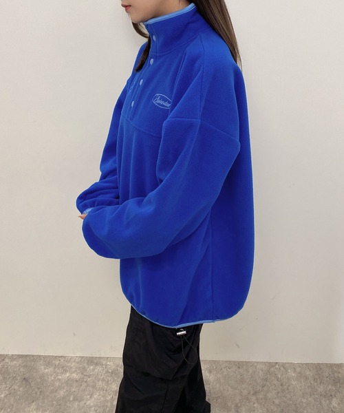 INGNI（イング）の「ハーフボタンフリースチュニック（その他トップス・レディース・ブルー/ホワイト系その他5/オレンジ/アイボリー系8・M）」の22枚目の写真