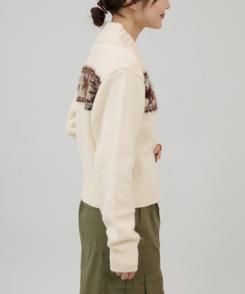 Kijun(キジュン)の「KIJUN/キジュン Nordic Knit Cardigan(カーディガン/ボレロ・レディース・アイボリー・SMALL)」の22枚目の写真