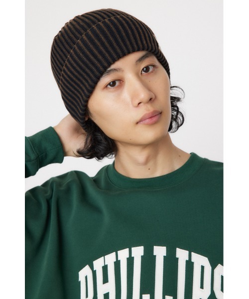 RODEO CROWNS WIDE BOWL(ロデオクラウンズワイドボウル)の「chemical wash ニットキャップ(ニットキャップ/ビーニー・メンズ・レッド/イエロー/ブラック・FREE)」の2枚目の写真