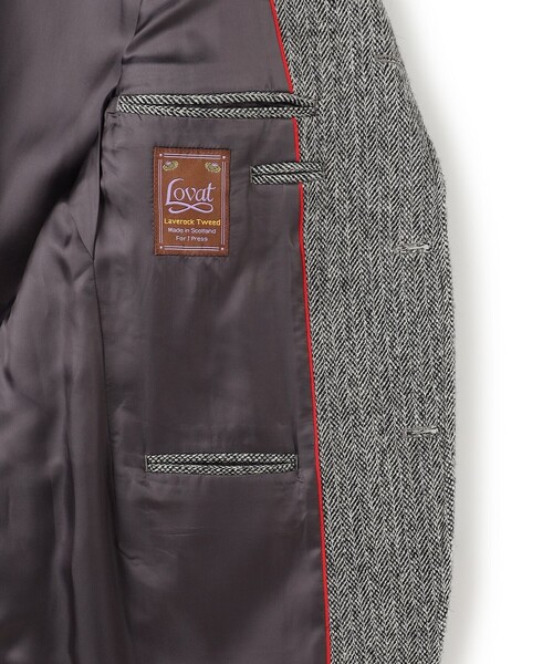 J.PRESS(ジェイプレス)の「【定番】LOVAT LAVEROCK TWEED ヘリンボンツイードジャケット(テーラードジャケット・メンズ・グレー系1/ネイビー系1/ブラウン系1・A4/A5/A6/A7/AB4/AB5/AB6/AB7/AB8)」の6枚目の写真