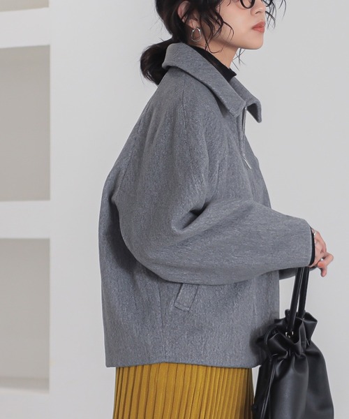 n'OrLABEL(ノアールレーベル)の「『ステンカラージップアップブルゾン』(ブルゾン・レディース・杢グレー/キャメル/ブラック・2/1)」の18枚目の写真