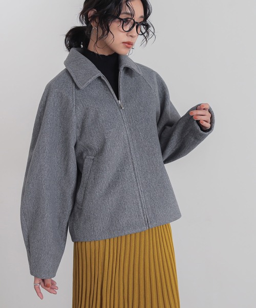 n'OrLABEL(ノアールレーベル)の「『ステンカラージップアップブルゾン』(ブルゾン・レディース・杢グレー/キャメル/ブラック・2/1)」の19枚目の写真