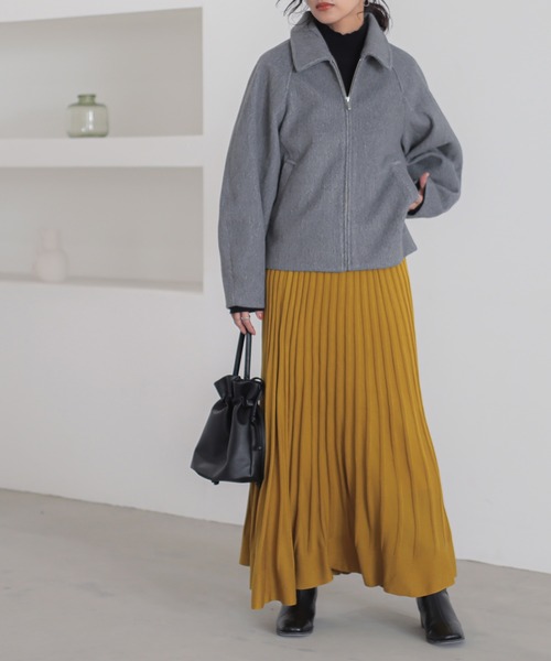 n'OrLABEL(ノアールレーベル)の「『ステンカラージップアップブルゾン』(ブルゾン・レディース・杢グレー/キャメル/ブラック・2/1)」の20枚目の写真