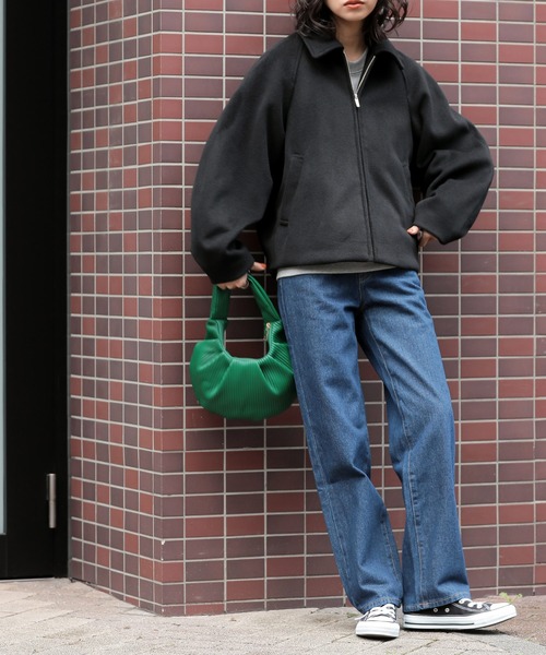 n'OrLABEL(ノアールレーベル)の「『ステンカラージップアップブルゾン』(ブルゾン・レディース・杢グレー/キャメル/ブラック・2/1)」の7枚目の写真