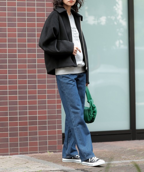 n'OrLABEL(ノアールレーベル)の「『ステンカラージップアップブルゾン』(ブルゾン・レディース・杢グレー/キャメル/ブラック・2/1)」の8枚目の写真