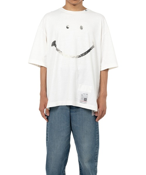 Maison MIHARA YASUHIRO（メゾンミハラヤスヒロ）の「Smily Face Printed T-shirt（Tシャツ/カットソー・メンズ・ホワイト/ブラック・46/48/44）」の4枚目の写真