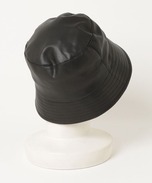 NANO universe(ナノユニバース)の「PENNEYS BLACK フェイクレザーバケットハット(ハット・メンズ・ブラック・FREE)」の8枚目の写真