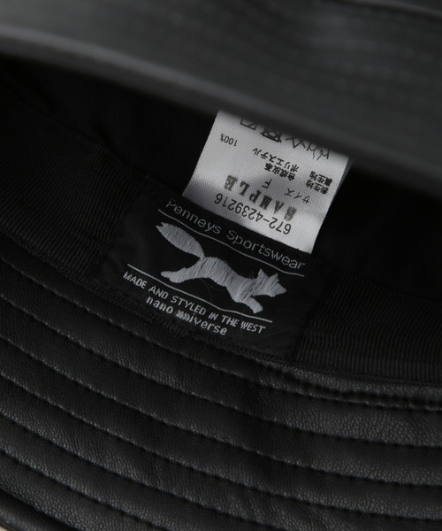 NANO universe(ナノユニバース)の「PENNEYS BLACK フェイクレザーバケットハット(ハット・メンズ・ブラック・FREE)」の7枚目の写真