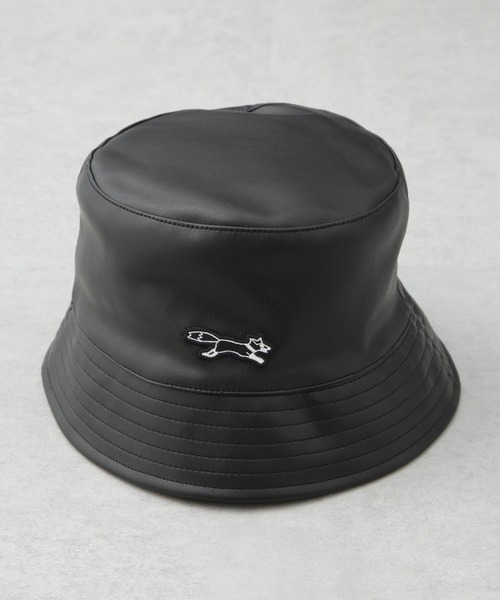 NANO universe(ナノユニバース)の「PENNEYS BLACK フェイクレザーバケットハット(ハット・メンズ・ブラック・FREE)」の2枚目の写真