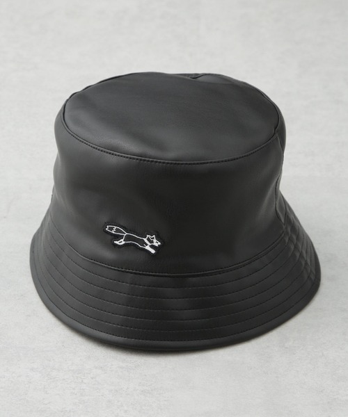 NANO universe(ナノユニバース)の「PENNEYS BLACK フェイクレザーバケットハット(ハット・メンズ・ブラック・FREE)」の9枚目の写真