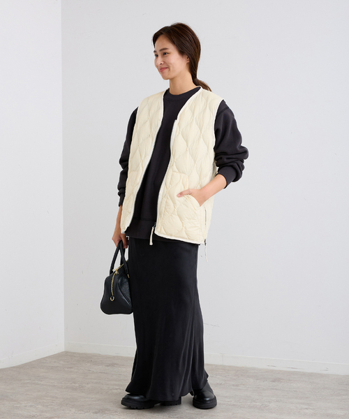 FRAMeWORK(フレームワーク)の「TAION/タイオン MILTARY V NECK WZIP DOWN ベスト(ダウンジャケット/コート・レディース・ホワイト/ベージュ・FREE)」の11枚目の写真