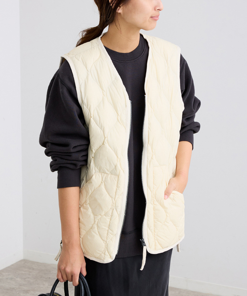 FRAMeWORK(フレームワーク)の「TAION/タイオン MILTARY V NECK WZIP DOWN ベスト(ダウンジャケット/コート・レディース・ホワイト/ベージュ・FREE)」の16枚目の写真