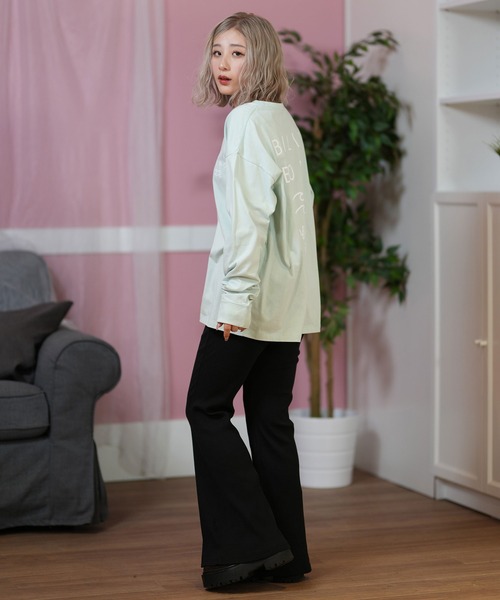 BILLABONG(ビラボン)の「BILLABONG/ビラボン パンツ/ロンパン フレアパンツ BF013-702(その他パンツ・レディース・サーモンピンク/スミクロ/ライラック/イエロー/ブラック×ホワイト/ホワイト/ブラック・M)」の14枚目の写真