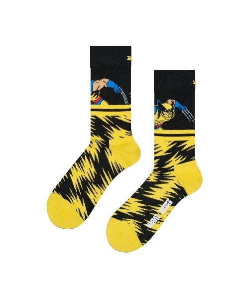 Happy Socks（ハッピーソックス）の「◆HAPPY SOCKS × Marvel◆Limited X-MEN SOCKS（ソックス/靴下・メンズ・ネイビー/ブラック/ブラック系その他・MEDIUM/SMALL）」の2枚目の写真
