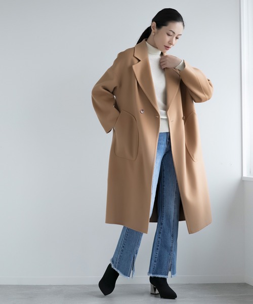 DECADE CLASSIC(ディケイド クラシック)の「【DECADE】ロングチェスターコート(チェスターコート・レディース・ホワイト/キャメル・LARGE/MEDIUM)」の21枚目の写真