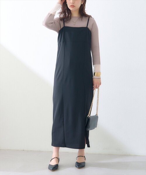 natural couture（ナチュラルクチュール）の「袖口シアーリブニット（ニット/セーター・レディース・ピンク/グレイッシュベージュ/ブラック/オフホワイト/グレー・FREE）」の16枚目の写真