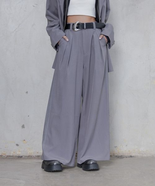 PAGEBOY（ページボーイ）の「ストライプMIXスラックス（スラックス・レディース・ブラック/グレー/グレイッシュベージュ・MEDIUM/SMALL）」の8枚目の写真