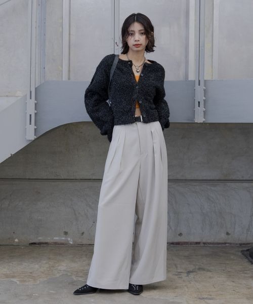 PAGEBOY（ページボーイ）の「ストライプMIXスラックス（スラックス・レディース・ブラック/グレー/グレイッシュベージュ・MEDIUM/SMALL）」の17枚目の写真