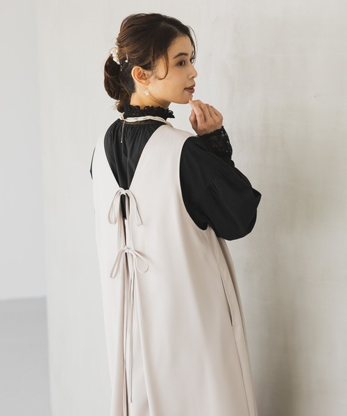 セール】2WAYリボンジャンパースカート[プチ・プラスサイズあり