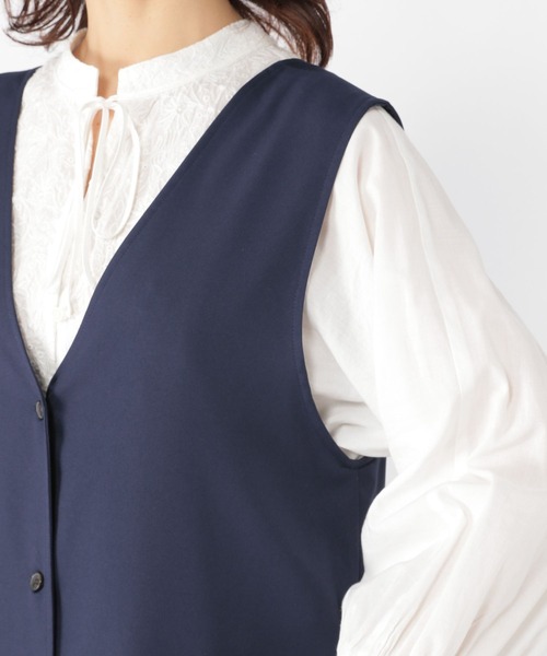 studio CLIP（スタディオクリップ）の「2WAYリボンジャンパースカート[プチ・プラスサイズあり]　《オケージョン2025》（ジャンパースカート・レディース・ネイビー/ベージュ系その他/ブラック・FREE/ﾌﾘｰ(L)/PF）」の11枚目の写真