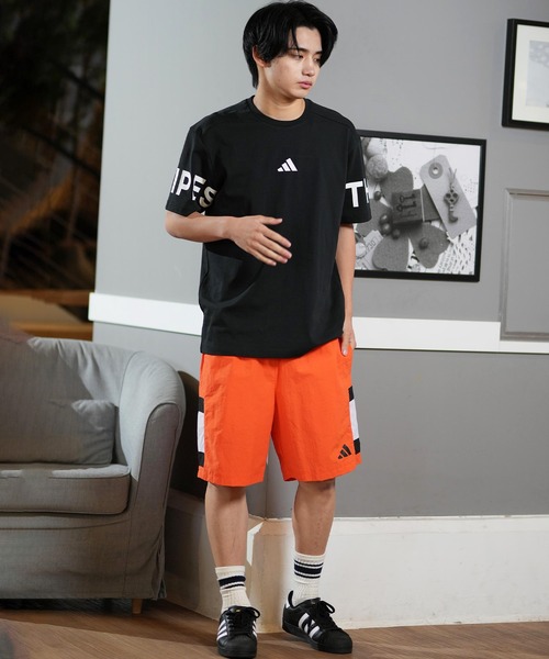 adidas(アディダス)の「adidas/アディダス 半袖Tee/半袖Tシャツ スリーストライプ バックプリント ユニセックス KQD25(Tシャツ/カットソー・メンズ・イエロー×ブラック/ブラック×ホワイト/ホワイト×ブラック・L/M/XL/3XL/2XL)」の16枚目の写真