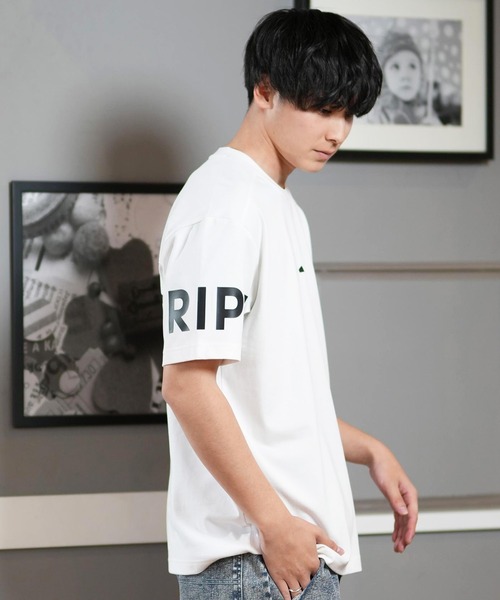 adidas(アディダス)の「adidas/アディダス 半袖Tee/半袖Tシャツ スリーストライプ バックプリント ユニセックス KQD25(Tシャツ/カットソー・メンズ・イエロー×ブラック/ブラック×ホワイト/ホワイト×ブラック・L/M/XL/3XL/2XL)」の7枚目の写真