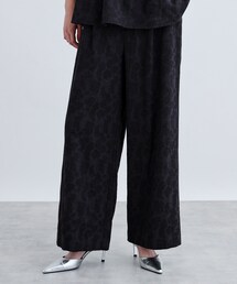 【セレモニー/セットアップ可能】フローラルジャカードパンツ