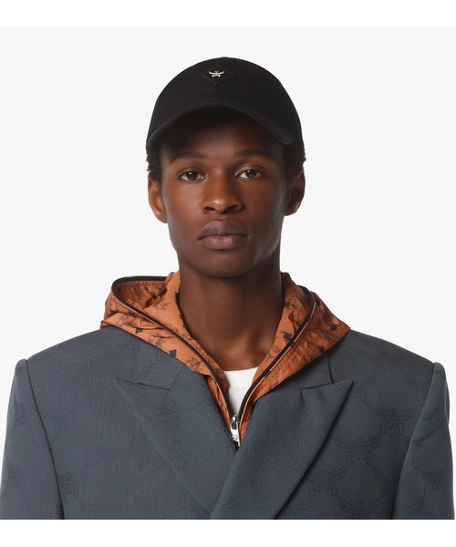 MCM（エムシーエム）の「エッセンシャル ダイヤモンド キャップ - コットンツイル（キャップ・メンズ・ブラック・ONE SIZE）」の3枚目の写真