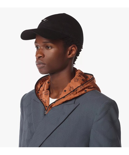 MCM（エムシーエム）の「エッセンシャル ダイヤモンド キャップ - コットンツイル（キャップ・メンズ・ブラック・ONE SIZE）」の4枚目の写真