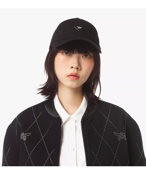 MCM（エムシーエム）の「エッセンシャル ダイヤモンド キャップ - コットンツイル（キャップ・メンズ・ブラック・ONE SIZE）」の5枚目の写真