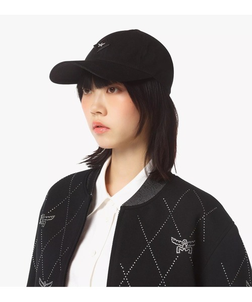 MCM（エムシーエム）の「エッセンシャル ダイヤモンド キャップ - コットンツイル（キャップ・メンズ・ブラック・ONE SIZE）」の6枚目の写真