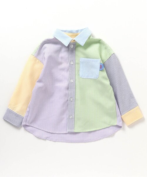 BREEZE（ブリーズ）の「【ジュニア対応】SPRING カラーストライプシャツ（シャツ/ブラウス・キッズ・ストライプ/レインボー・120/110/100/90/140/130/80）」の6枚目の写真