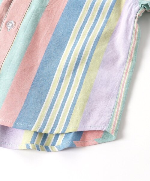 BREEZE（ブリーズ）の「【ジュニア対応】SPRING カラーストライプシャツ（シャツ/ブラウス・キッズ・ストライプ/レインボー・120/110/100/90/140/130/80）」の7枚目の写真