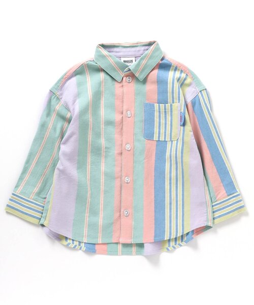 BREEZE（ブリーズ）の「【ジュニア対応】SPRING カラーストライプシャツ（シャツ/ブラウス・キッズ・ストライプ/レインボー・120/110/100/90/140/130/80）」の8枚目の写真