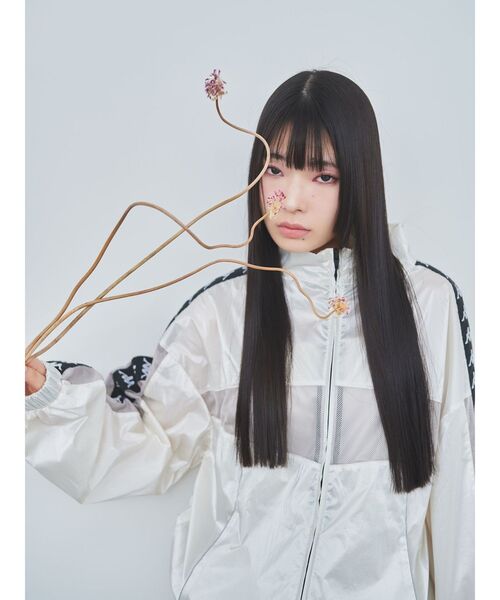 Kappa（カッパ）の「【Kappa】【SET UP対応】2WAYナイロントラックジャケット（ナイロンジャケット・レディース・ホワイト/グレー・FREE）」の8枚目の写真