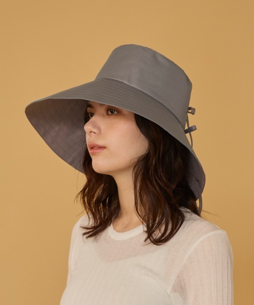 arth（アース）の「arth  Luster Bow Capeline / アース（ハット・レディース・グレー/ホワイト/ベージュ・57~59cm）」の2枚目の写真