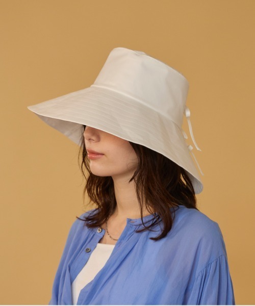 arth（アース）の「arth  Luster Bow Capeline / アース（ハット・レディース・グレー/ホワイト/ベージュ・57~59cm）」の4枚目の写真