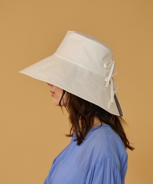 arth（アース）の「arth  Luster Bow Capeline / アース（ハット・レディース・グレー/ホワイト/ベージュ・57~59cm）」の6枚目の写真