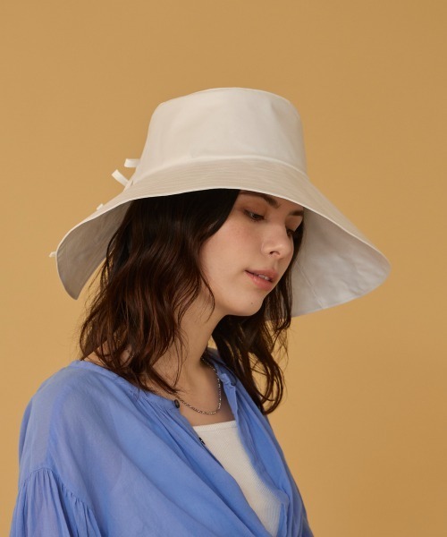 arth（アース）の「arth  Luster Bow Capeline / アース（ハット・レディース・グレー/ホワイト/ベージュ・57~59cm）」の7枚目の写真