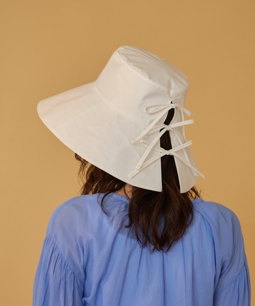 arth（アース）の「arth  Luster Bow Capeline / アース（ハット・レディース・グレー/ホワイト/ベージュ・57~59cm）」の8枚目の写真