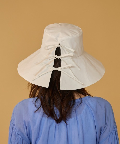 arth（アース）の「arth  Luster Bow Capeline / アース（ハット・レディース・グレー/ホワイト/ベージュ・57~59cm）」の9枚目の写真